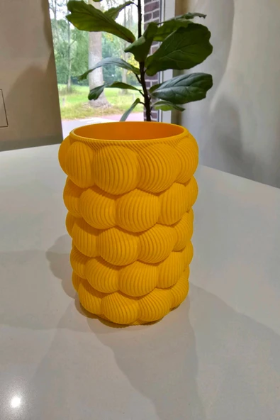 glowify prime glowify prime Tuğla Desen Renkli Makyaj,Fıçalık,Kalemlik,Vazo Düzenleyici Organizer Sarı ürün görseli 1