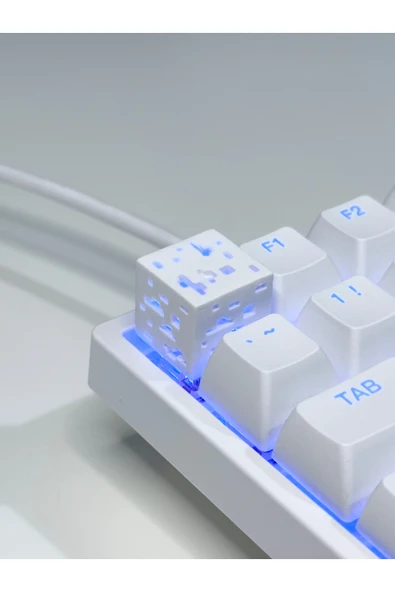 Minecraft Mekanik Klavye Tuşu Beyaz Artisan Keycaps Gamer Aksesuar ürün görseli 1