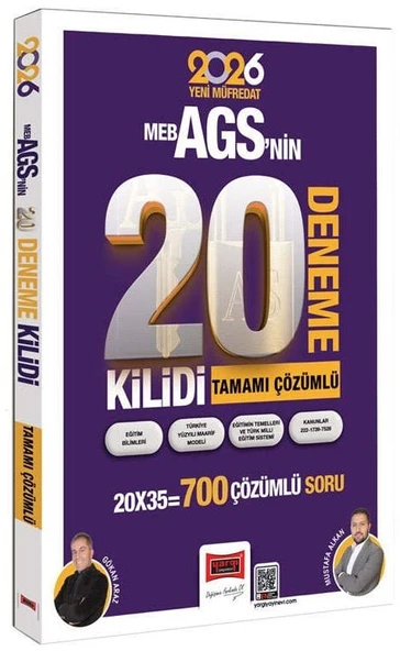 YENİ AGS - Yargı 2026 MEB-AGS Kilidi Tüm Dersler 20 Deneme Çözümlü - Gökan Araz, Mustafa Alkan Yargı Yayınları ürün görseli 1