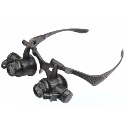 -Gözlük Modeli 10x 15x 20x 25x Lens,2led ışıklı,büyüteç ürün görseli 1