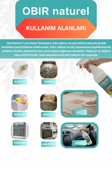 OBİR Genel Temizleyici (2 Adet 1 Lt) - Resim 2