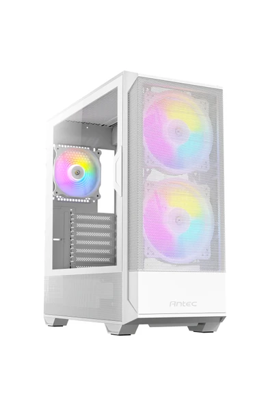 Antec NX416L ARGB 2x160mm + 1x120mm Fanlı Mesh ATX Oyuncu Kasası Type-C Beyaz ürün görseli 1