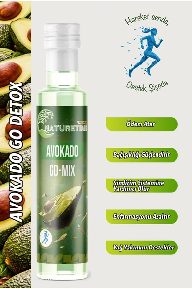 Naturetime Premium Avokado Go Mix 250 ml Detoks İçeceği Pestisit & Ağır Metal İçermez Analizli Katkısız Doğal ürün görseli 1