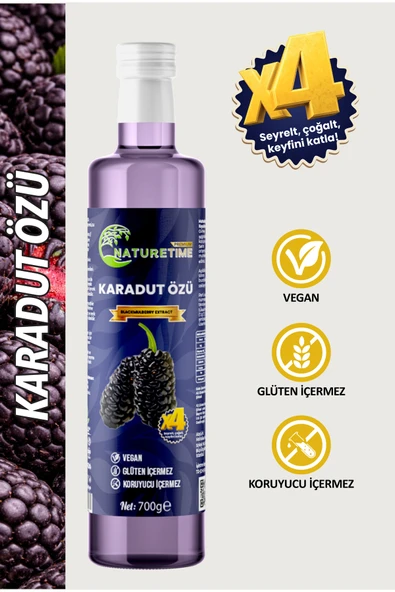 Naturetime Premium Karadut Özü 700 gr Katkısız Doğal Organik Pestisit & Ağır Metal İçermez Analizli ürün görseli 1