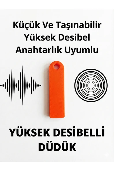 1 Adet Acil Durum Deprem Düdüğü Kompakt Yüksek Desibelli Turuncu ürün görseli 1