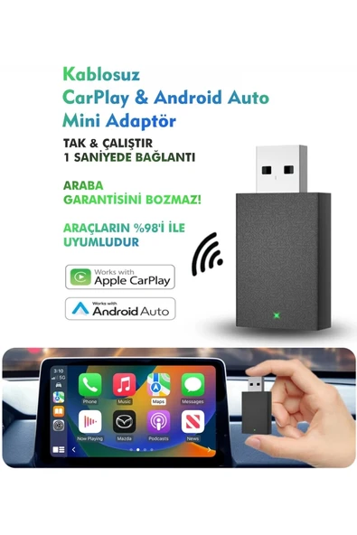 Kablosuz Android Auto/Car Play USB Dongle Cihazı ürün görseli 1