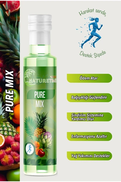 Naturetime Premium Pure Mix 250 ml Detoks İçeceği Pestisit & Ağır Metal İçermez Analizli Katkısız Doğal ürün görseli 1