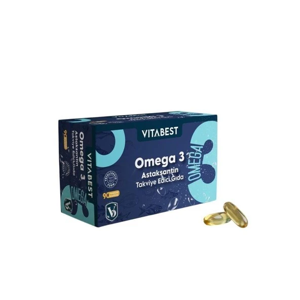 Vitabest Omega 3 ve Astaksantin 90 Kapsüli ürün görseli 1