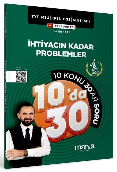 Marka KPSS MEB-AGS YKS TYT MSÜ DGS ALES İhtiyacın Kadar Problemler Kampı 10 da 30 Soru Bankası Çözümlü - Yasin Kara Marka Yayınları ürün görseli 1