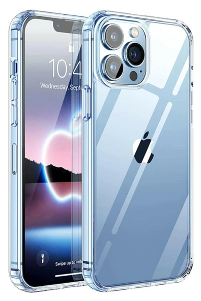 Apple iPhone 13 Pro Kılıf Kamera Korumalı Şeffaf Silikon Kılıf Arka Kapak ürün görseli 1