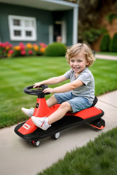 Birlik Oyuncak Sesli ve Işıklı Royal Swing Car URT042-001-KIRMIZI ürün görseli 1