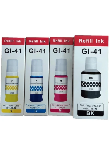 Canon Pixma Gı-41 Mürekkep Takım 4 Renk Set Uyumlu ürün görseli 1