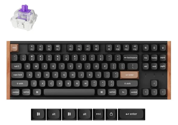 KEYCHRON K8 He Kablosuz Gateron Çift Raylı Manyetik Anahtar Özel Klavye (K8H-F1-TR)  Klavye ürün görseli 1