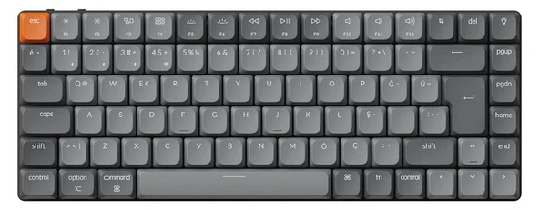 KEYCHRON K3 Max Red QMK/VIA %75 Low Profile Gateron Red Switch RGB Kablosuz Hotswap Mekanik Gaming Türkçe(K3M-H1-TR)  Klavye ürün görseli 1