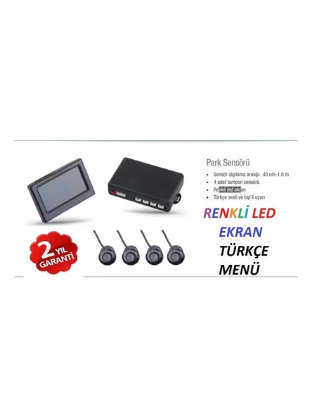 Autoware Lcd Ekranlı Sesli Ve Bipli Park Sensörü ürün görseli 1