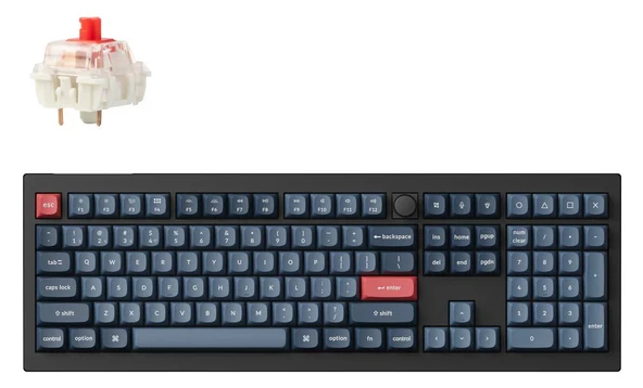 KEYCHRON V6 Max QMK/VIA %100 Kablosuz İngilizce Mekanik (V6M-D1)  Klavye ürün görseli 1