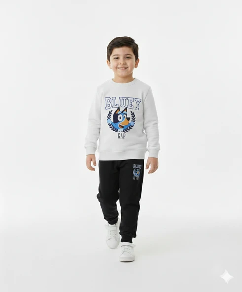 bluey Detaylı Çocuk Eşofman Takımı ürün görseli 1