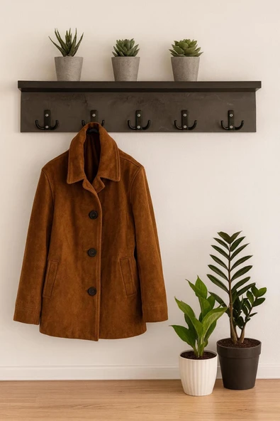 SHOOVVEL Pablo Portmanto Duvar Askılığı – | MDF 70 cm Siyah mermer ürün görseli 1