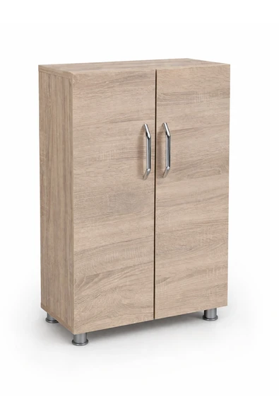 SHOOVVEL Kale Ayakkabılık ve Mdf Çok Amaçlı Dolap – Modern, 4 Raflı, Kapaklı ,Mutfak düzenleyici, Banyo Rafı Kahverengi ürün görseli 1