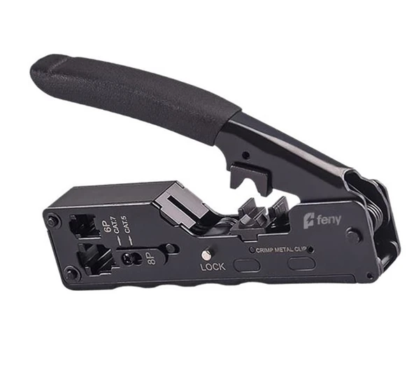 Feny FN-PEN12  RJ11-RJ12-RJ45-CAT5E-CAT6-CAT7 Network Kablo Sıkma Ve Soyma Pensesi ürün görseli 1