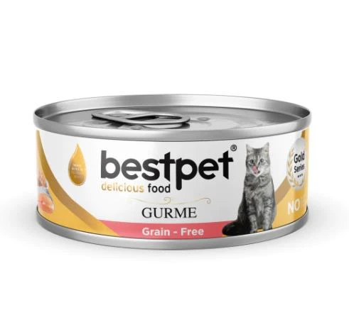 BestPet Gurme Jöle İçinde Somonlu Tahılsız Kısırlaştırılmış Kedi Konservesi 85 gr ürün görseli 1