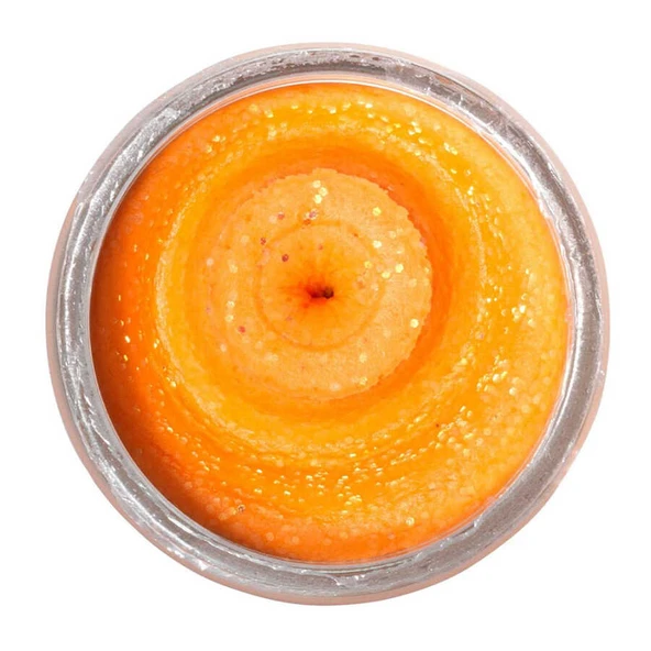 Berkley PowerBait Natural Scent Glitter Hamur Yem  FL.ORANGE - GARLIC 50G ürün görseli 1