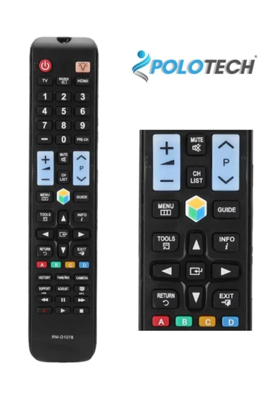 POLOTECH Samsung Tüm Modeller Ile Tam Uyumlu Akıllı Kumanda ışık tuşlu ürün görseli 1