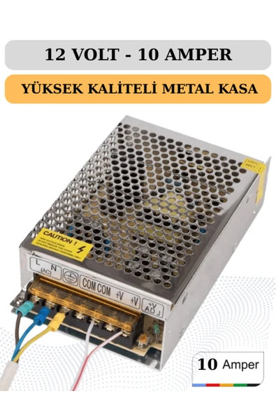 POLOTECH 12 VOLT - 10 AMPER METAL KASA ADAPTÖR ürün görseli 1