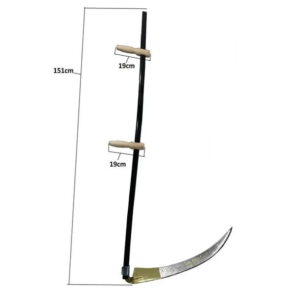 Komple Tırpan - Metal Saplı 6 Parça Set - Ahşap Elcik 65 Cm ürün görseli 1