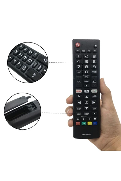 LG smart tv netflix tuşlu led televizyon kumandası uzaktan kumandalar ürün görseli 1