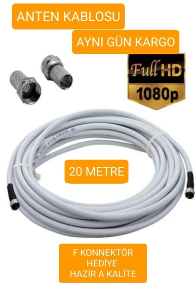 OEM Çanak Anten,uydu,televizyon Kablosu Rg6 Hd 20 Metre ürün görseli 1
