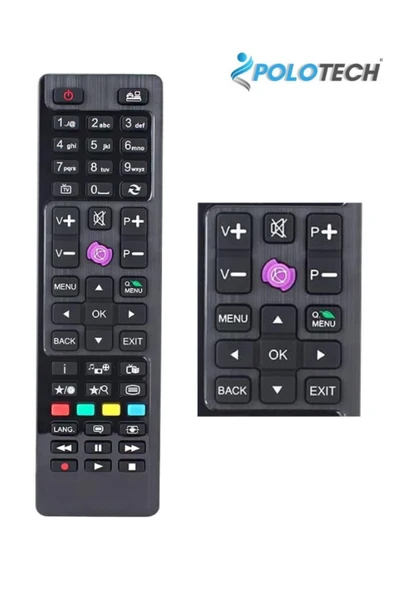 POLOTECH VESTEL Siyah Seg - Regal Lcd Led Tv Kumanda ürün görseli 1