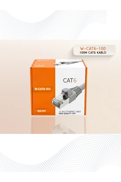 POLOTECH Cat6 100mt Yüksek Kaliteli Lan Ethernet Kablosu Fabrikasyon Internet Kablo ürün görseli 1