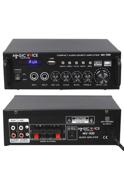 MagicVoice MV-520 Dijital Karaoke Mikser Amfi ürün görseli 1