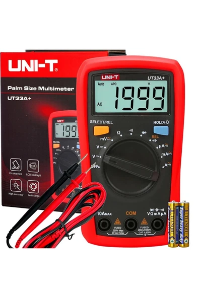 Unit UT 33A+ 600V Dijital Multimetre Ölçü Aleti - Resim 3