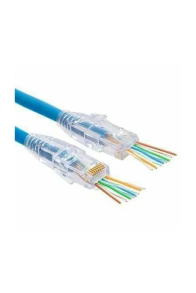 Powermaster Ez Rj45 Cat6 Açık Uçlu Soket 8p/8c Cat6 Konnektör 100 Adet Jack ürün görseli 1