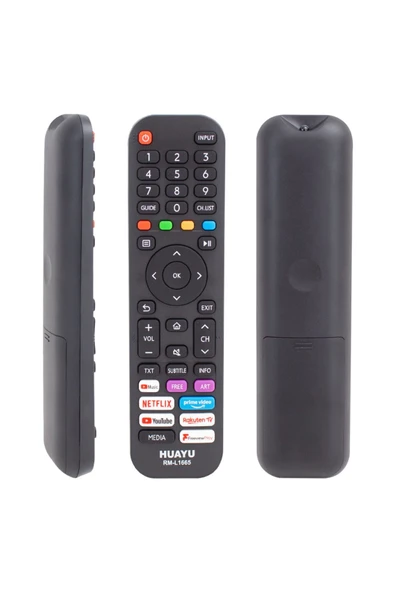 HUAYU Dxt Kl Rm Uyumlu  L1665 Hısense Netflıx Prıme Vıdeo Youtube Tuşlu Lcd Led Tv Kumanda ürün görseli 1