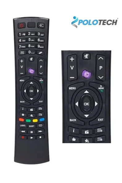 POLOTECH VESTEL Mor Tuşlu Lcd Led Plazma Smart Tv Kumandası. ürün görseli 1