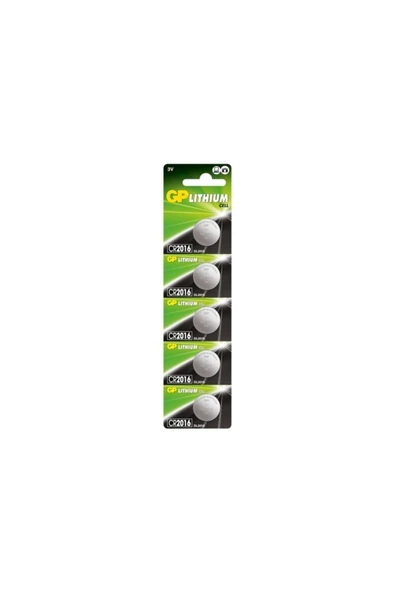 GP Batteries Gp Cr-2016 Lityum 3 Volt Pil 5'li ürün görseli 1