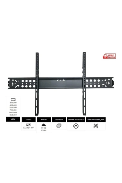 VONTECH Vt-100s 65'' 165ekran Sabit Lcd-led Tv Askı Aparatı ürün görseli 1