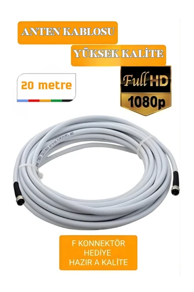 POLOTECH Çanak Anten,uydu,televizyon Kablosu Rg6 Hd 20 Metre ürün görseli 1