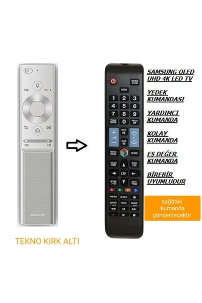 Samsung Tüm Akıllı, Sihirli, Mouseli,smart, Hd Kumanda Yerine Uyar ürün görseli 1