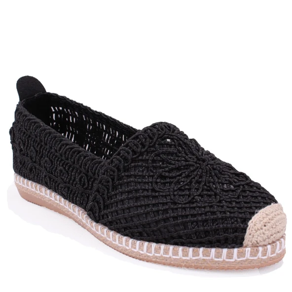 Dagoster DZA07-115526703 Siyah Triko Günlük Espadril Kadın Ayakkabı ürün görseli 1