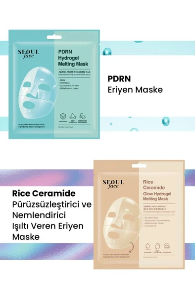 Dermal PDRN ve Pirinç Nemlendirici Pürüzsüzleştirici Eriyen Maske Seti Kore Maske Seti 34 gr. ürün görseli 1