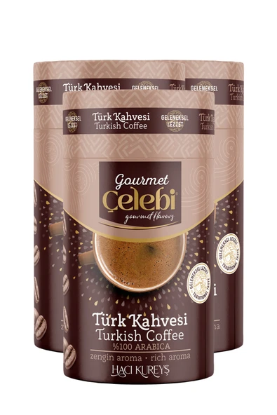 Gourmet Çelebi Türk Kahvesi 3'lü Paket - 250 Gr x 3 Adet ürün görseli 1