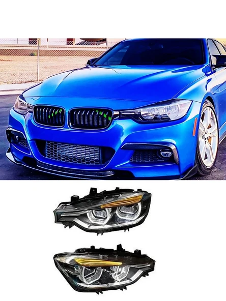 bmw 3.seri f30 zenon far uyumlu lci dizayn ful led far ürün görseli 1