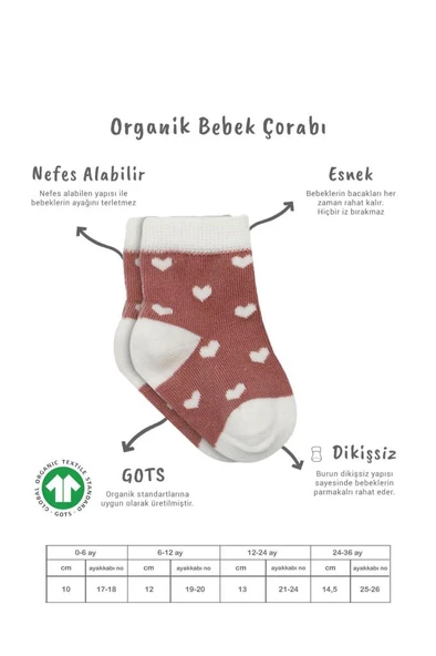 3'Lü Penye Cute Stars Soket Çorap BS10115 Pudra ürün görseli 1
