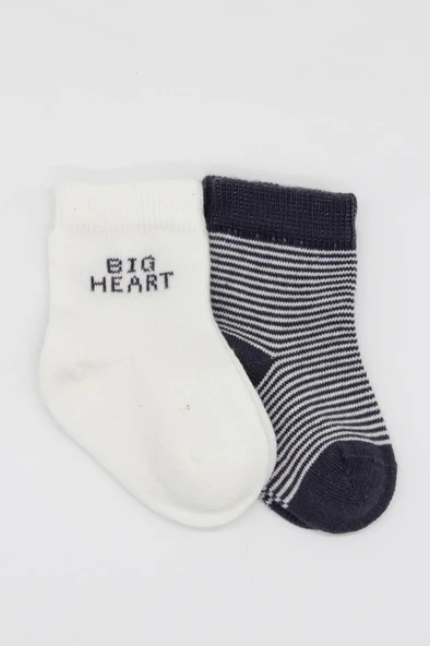 2'Li Big Heart Penye Soket Çorap 10117 Antrasit ürün görseli 1
