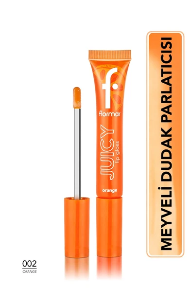 FLORMAR Meyve Aromalı Dudak Parlatıcısı (PORTAKAL) - Juicy Lip Gloss - 002 Orange ürün görseli 1