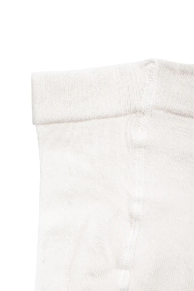 Unisex Ekru Külotlu Çorap - Resim 2